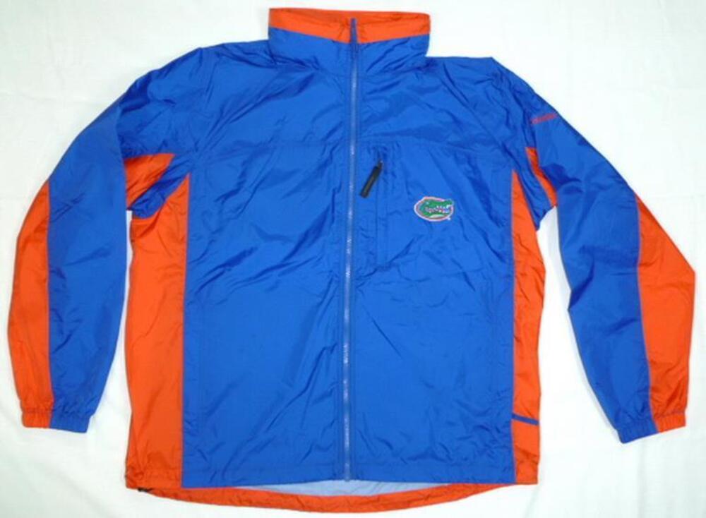 COLUMBIA FLORIDA GATORS USED MEN L COLLEGIATE LIGHTWEIGHT WINDBREAKER JACKET